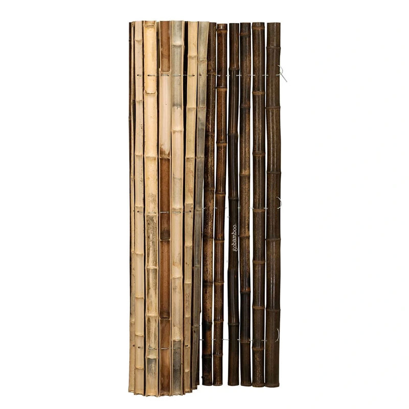 Dunkelbraune halbrunde Bambusrolle Nigra